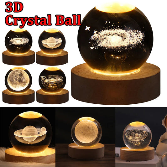 LumiSphere™ 3D Galaxy Crystal Ball Lamp – LED Night Light
