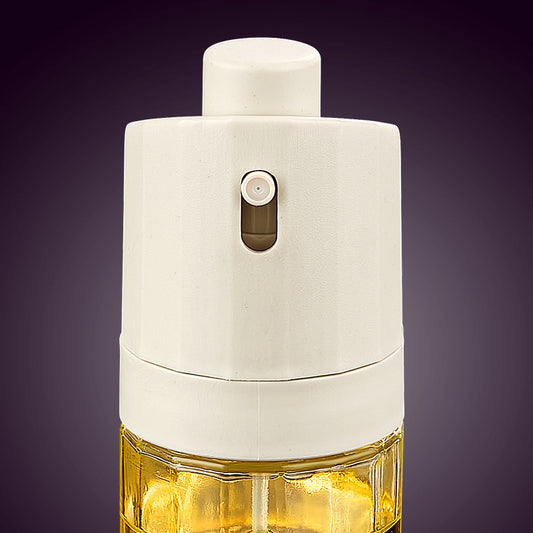 2-in-1 Glass Oil Bottle Press Oil Dispenser Barbecue Fuel Injector