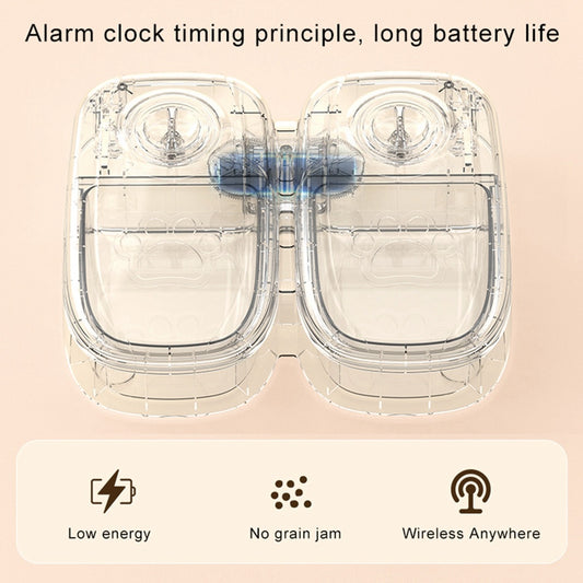 Automatic Pet Feeder with Timer & Stainless Steel Bow
